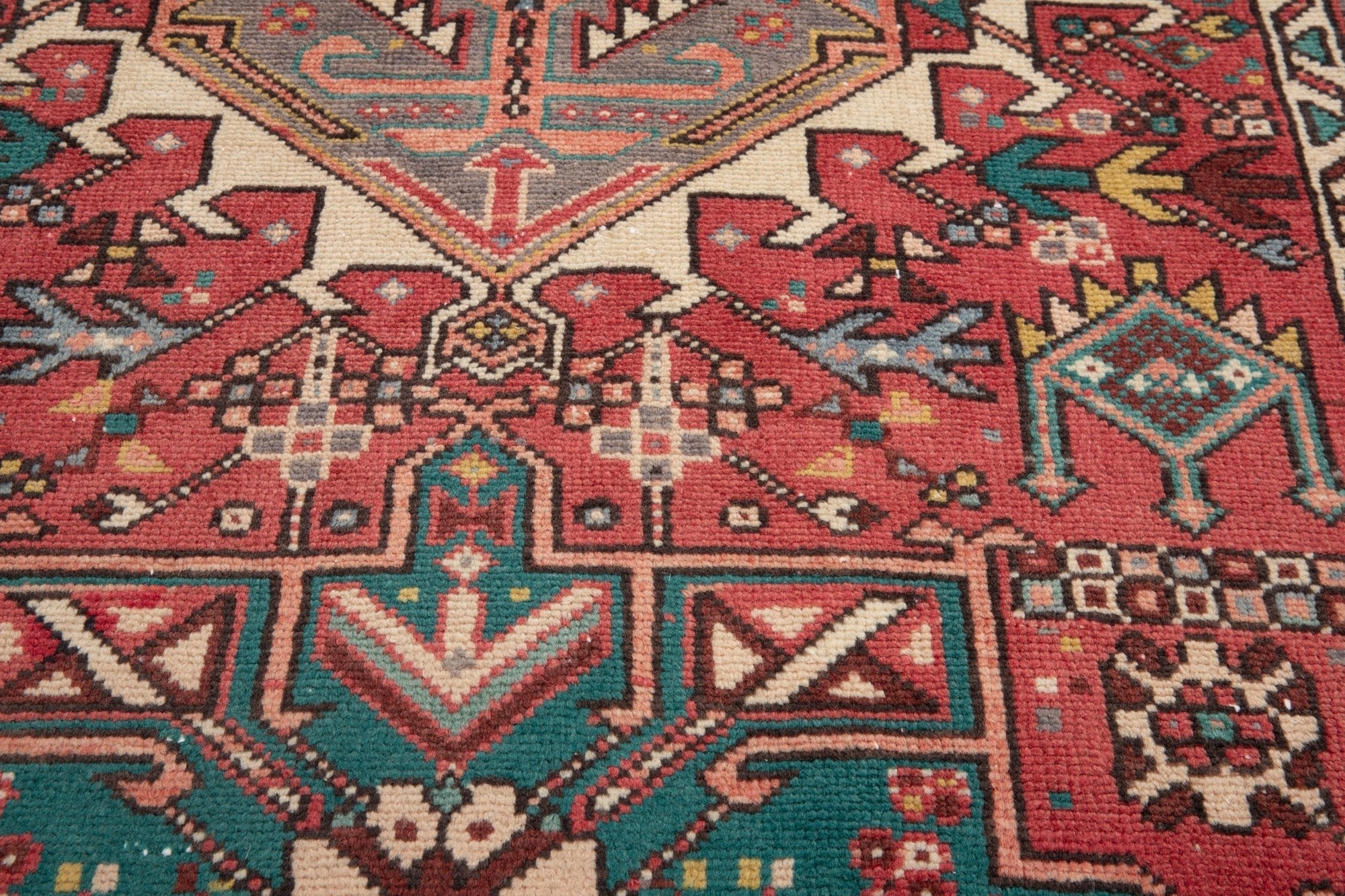 Hand-Knotted Vintage Wool Runner Rug – 11' 6" x 3' 3" (350 × 100 cm) - Yasi & Fara
