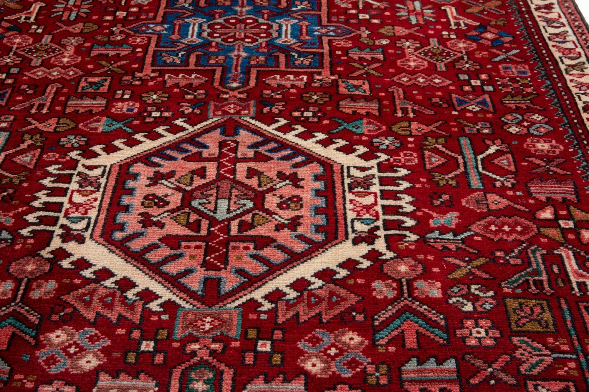 Hand-Knotted Vintage Wool Runner Rug – 9' 4" x 3' 9" (284 × 114 cm) - Yasi & Fara