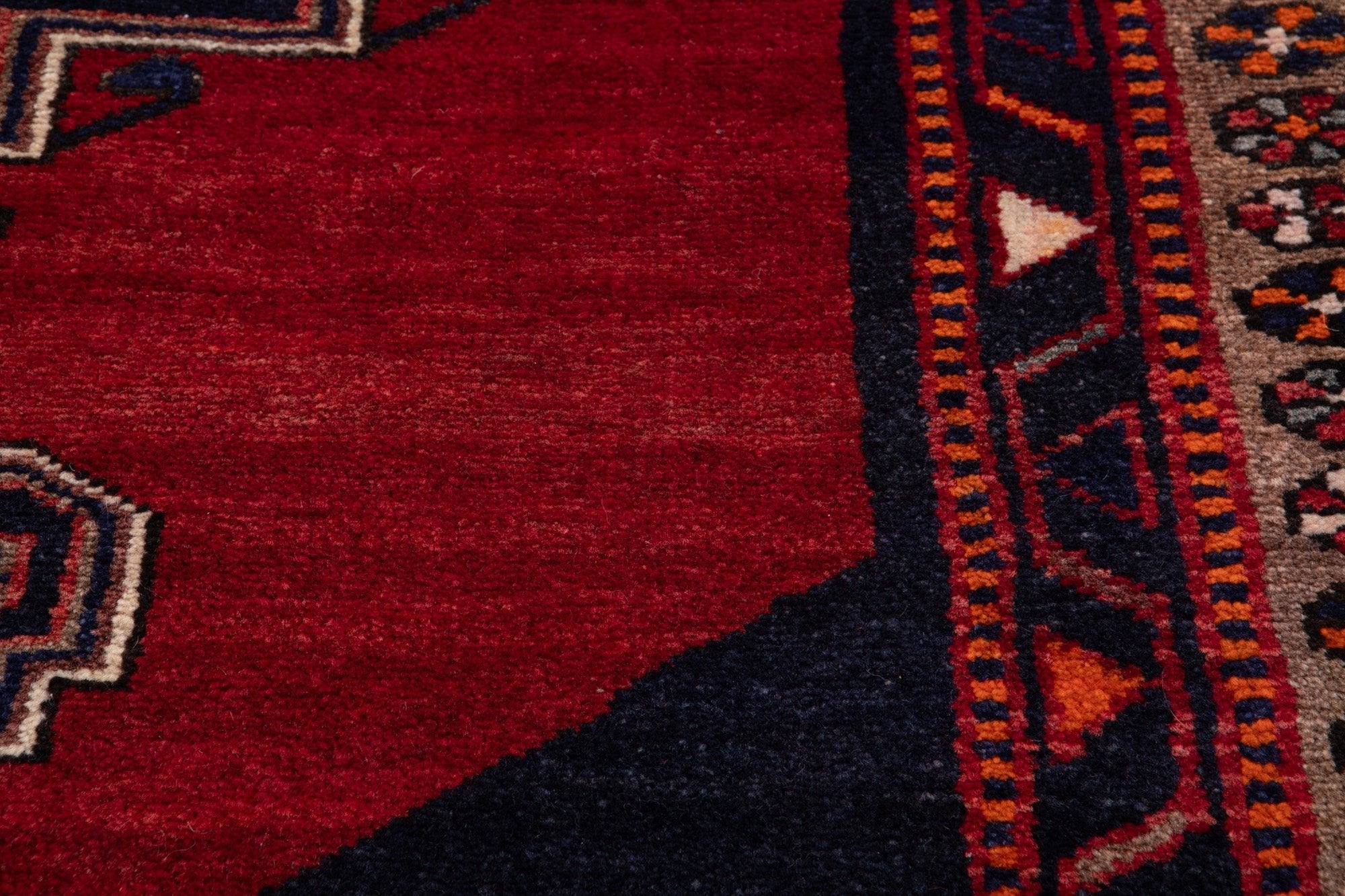 Hand-Knotted Vintage Wool Area Rug – 6' 7" x 3' 9" (200 x 114 cm) - Yasi & Fara