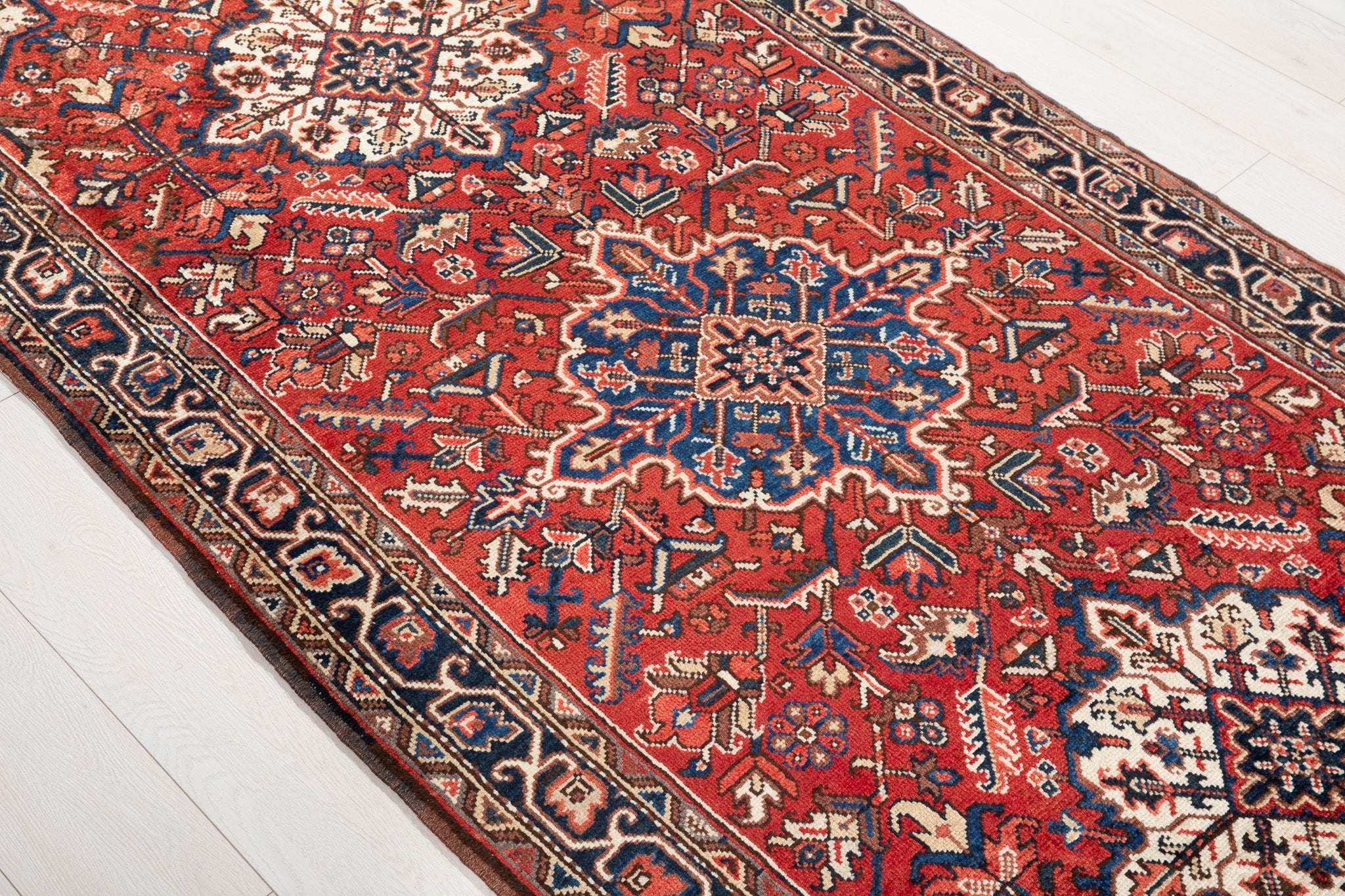 Hand-Knotted Vintage Wool Runner Rug – 9' 9" x 4' (298 x 121 cm) - Yasi & Fara
