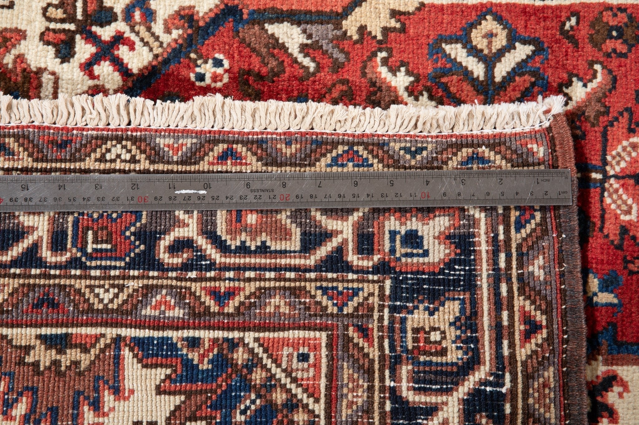 Hand-Knotted Vintage Wool Runner Rug – 9' 9" x 4' (298 x 121 cm) - Yasi & Fara