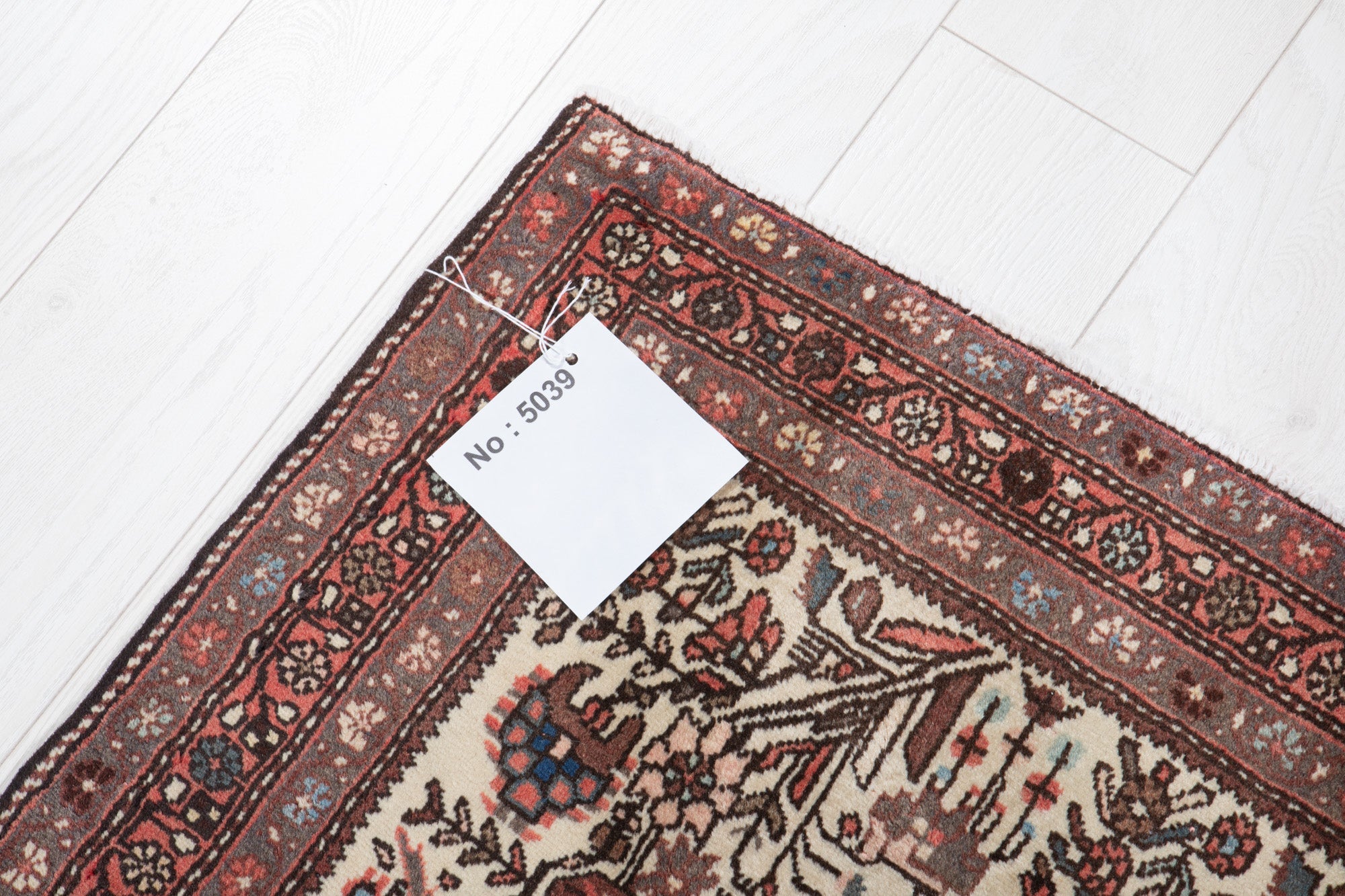Hand-Knotted Vintage Wool Area Rug – 6' 5" x 2' 10" (195 x 87 cm) - Yasi & Fara