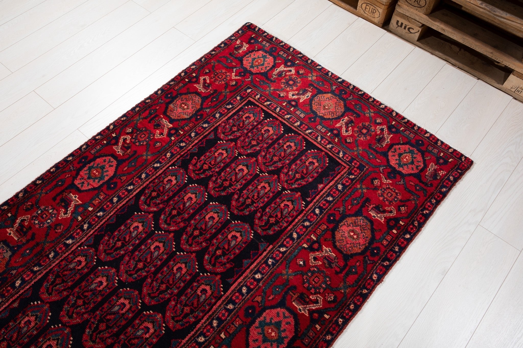 Hand-Knotted Vintage Wool Runner Rug – 16' 9" x 3' 7" (510 x 109 cm) - Yasi & Fara