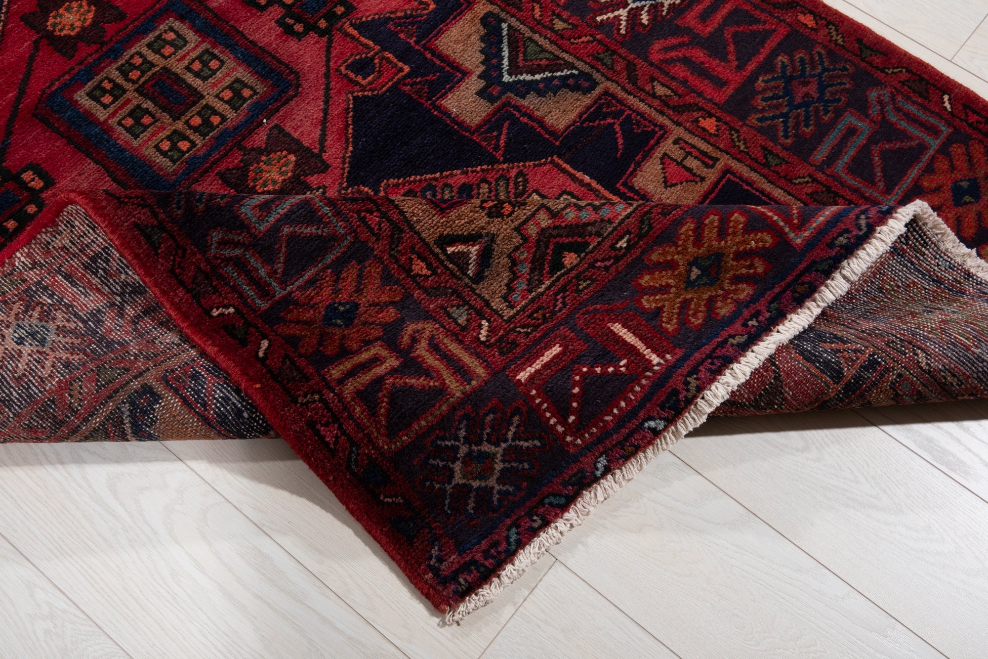 Hand-Knotted Vintage Wool Runner Rug – 10' 1" x 3' 9" (308 × 114 cm) - Yasi & Fara