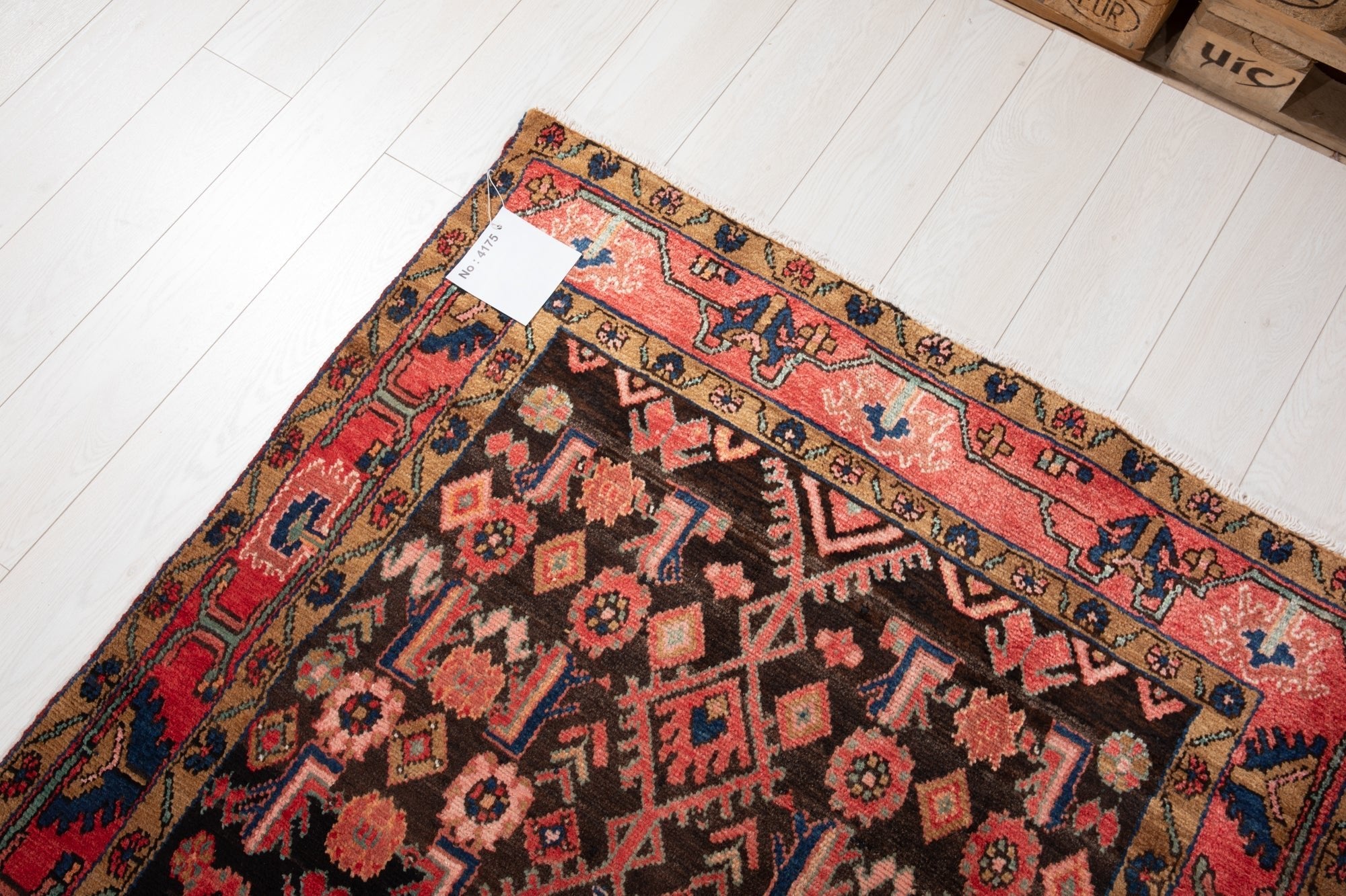 Hand-Knotted Vintage Wool Runner Rug – 16' 4" x 3' 8" (497 x 113 cm) - Yasi & Fara