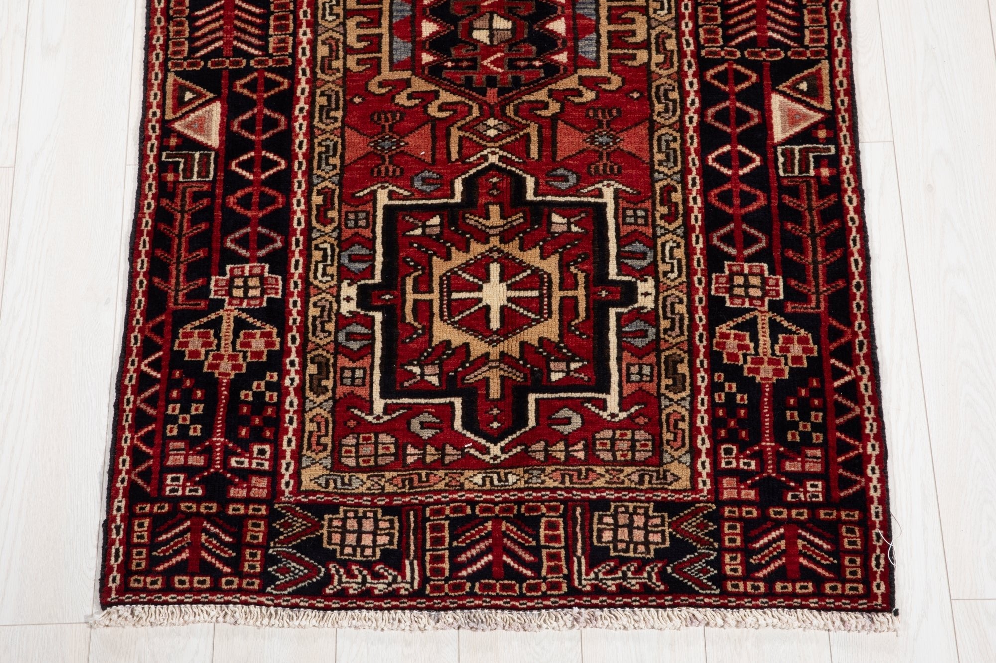 Hand-Knotted Vintage Wool Runner Rug – 10' 8" x 3' 2" (326 × 96 cm) - Yasi & Fara