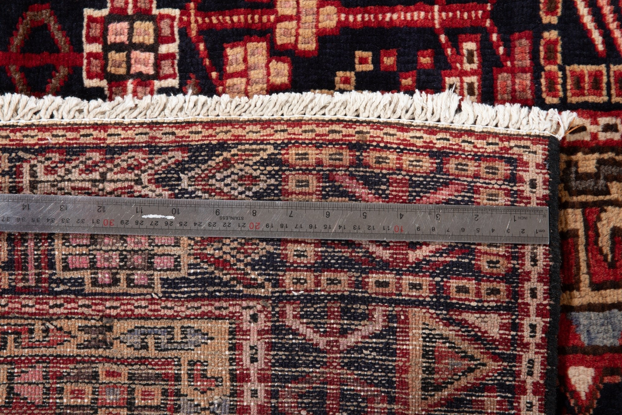 Hand-Knotted Vintage Wool Runner Rug – 10' 8" x 3' 2" (326 × 96 cm) - Yasi & Fara