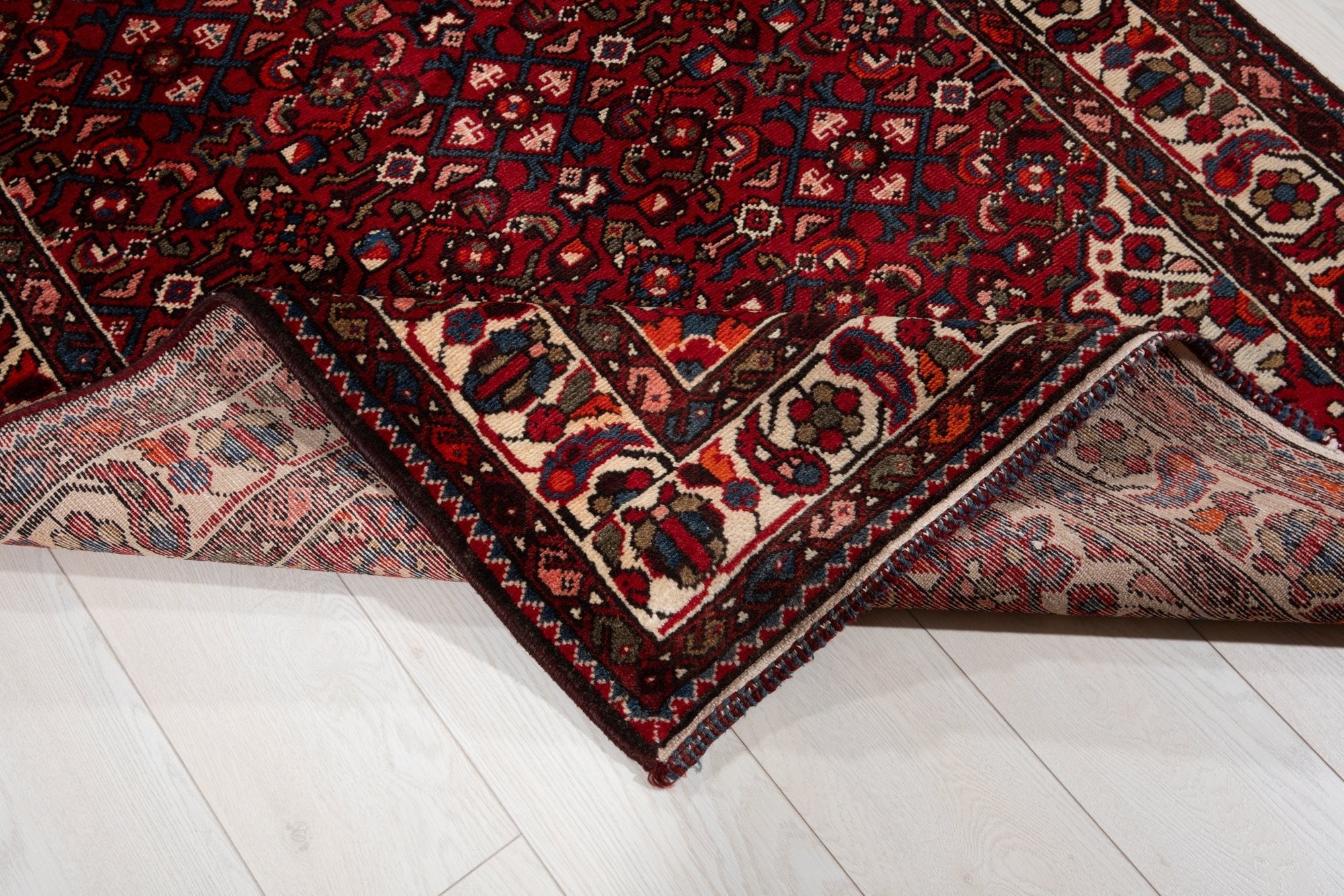 Hand-Knotted Vintage Wool Runner Rug – 9' 9" x 3' 8" (297 x 113 cm - Yasi & Fara