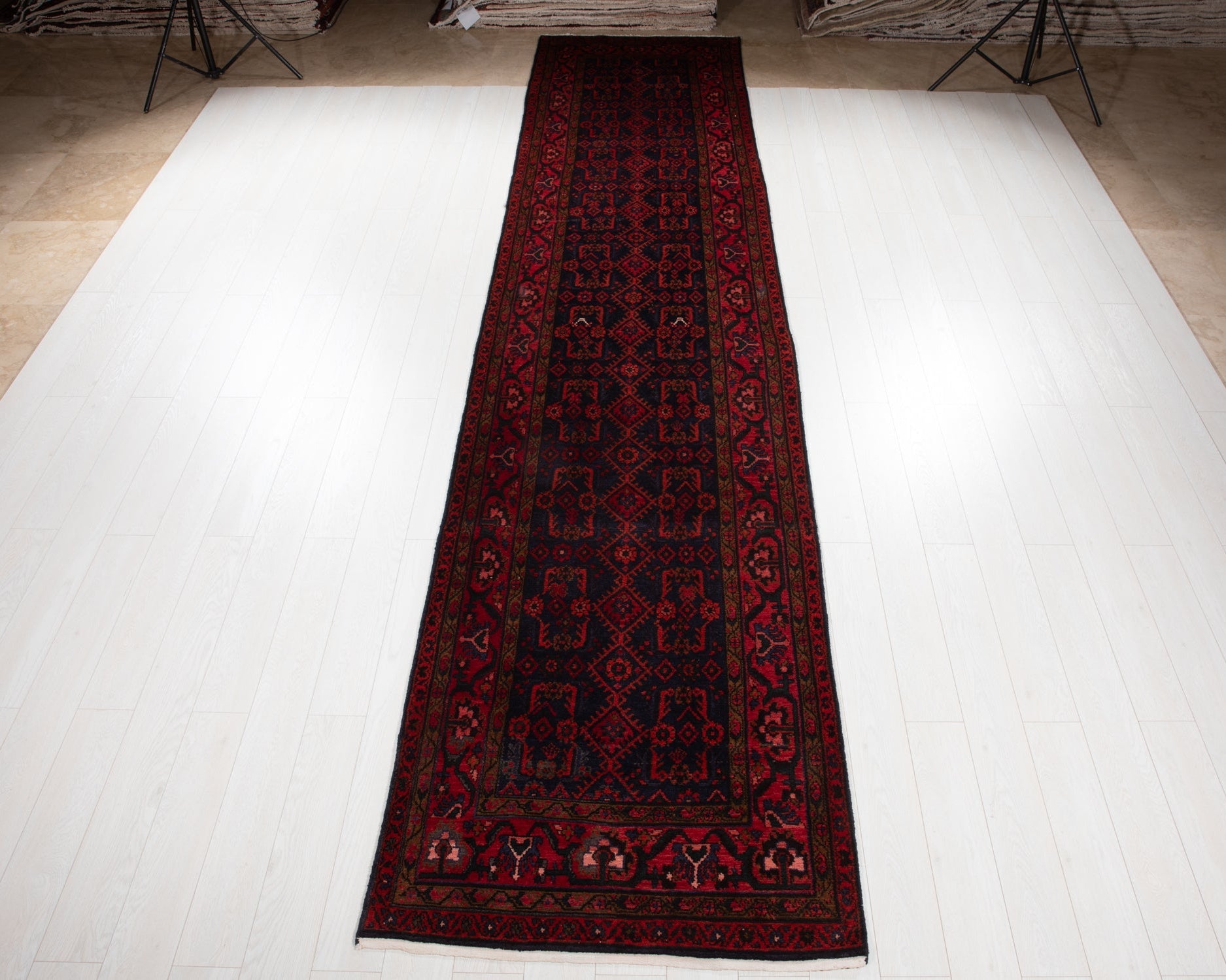 Hand-Knotted Vintage Wool Runner Rug – 15' 10" x 3' 6" (484 x 107 cm) - Yasi & Fara