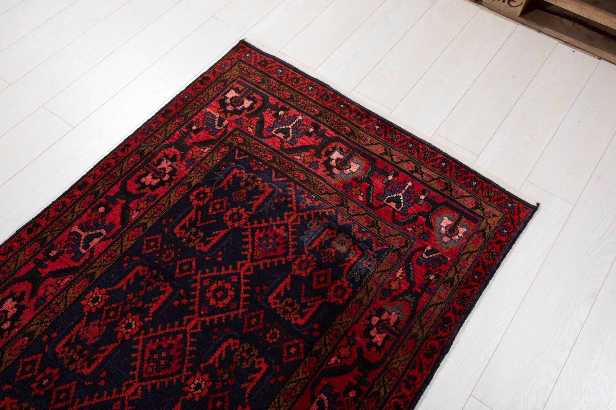 Hand-Knotted Vintage Wool Runner Rug – 15' 10" x 3' 6" (484 x 107 cm) - Yasi & Fara
