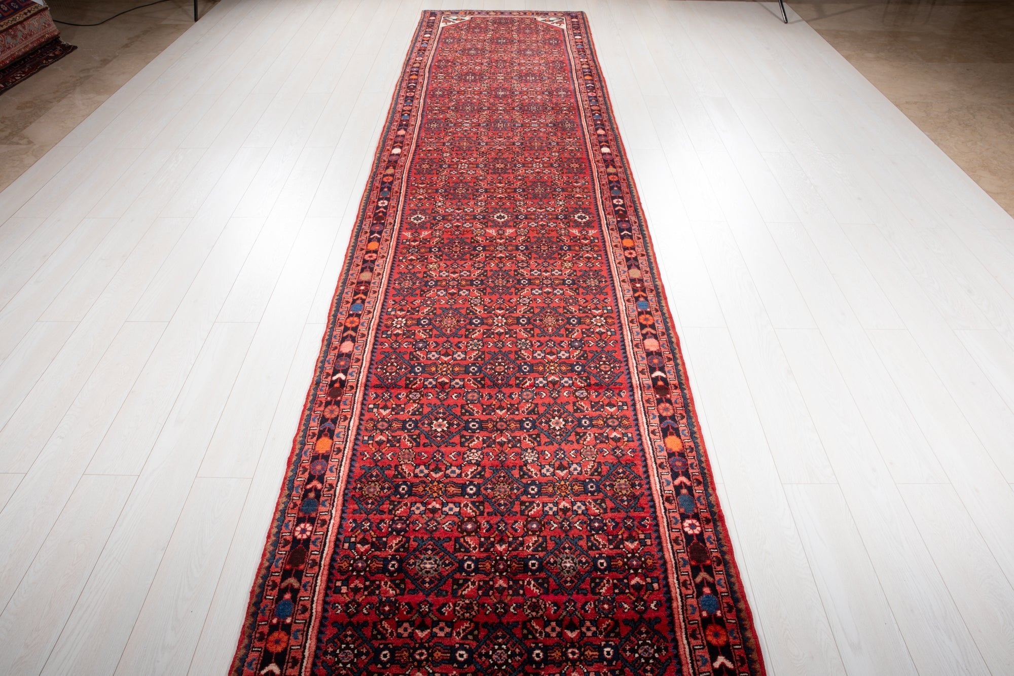 Hand-Knotted Vintage Wool Runner Rug – 16' 6" x 3' 7" (504 x 109 cm) - Yasi & Fara