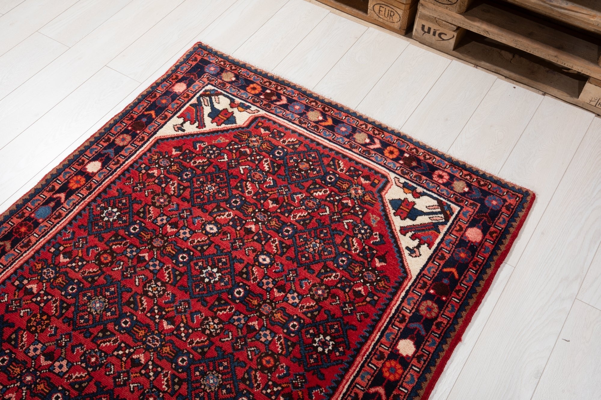 Hand-Knotted Vintage Wool Runner Rug – 16' 6" x 3' 7" (504 x 109 cm) - Yasi & Fara