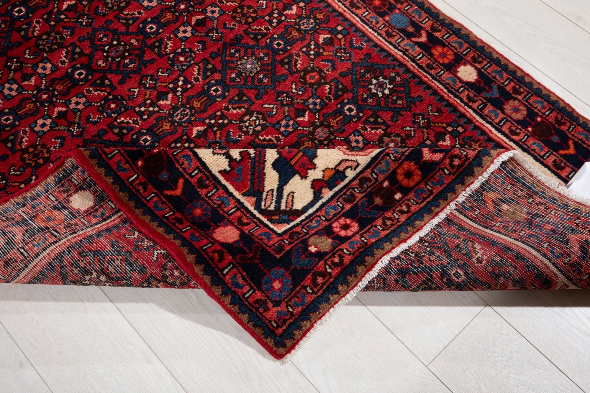 Hand-Knotted Vintage Wool Runner Rug – 16' 6" x 3' 7" (504 x 109 cm) - Yasi & Fara