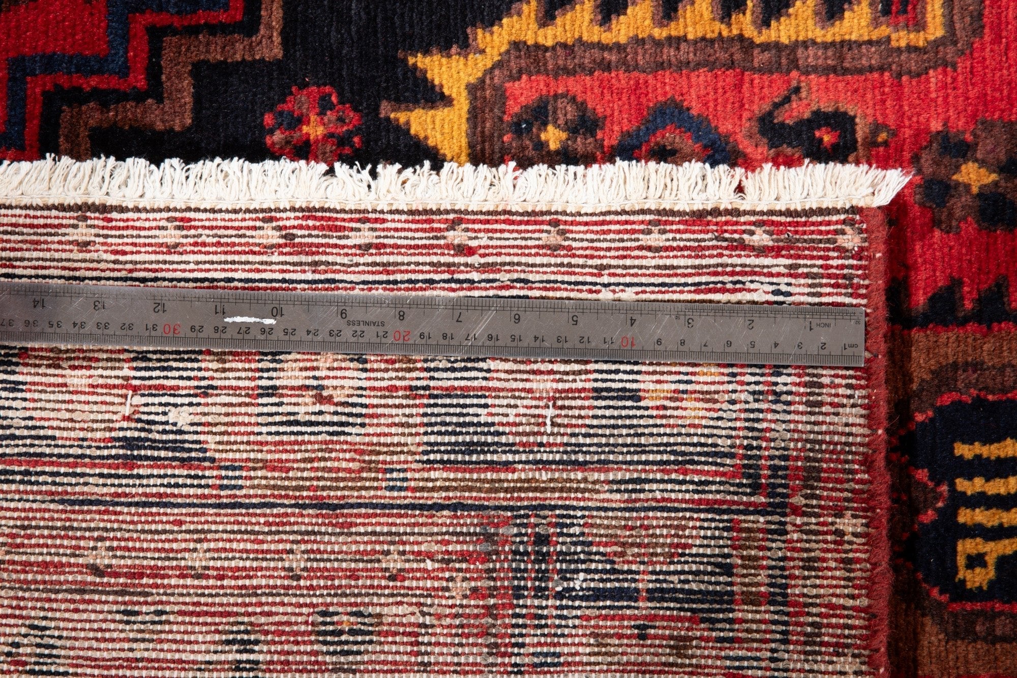 Hand-Knotted Vintage Wool Runner Rug – 9' 9" x 3' 9" (298 x 114 cm) - Yasi & Fara