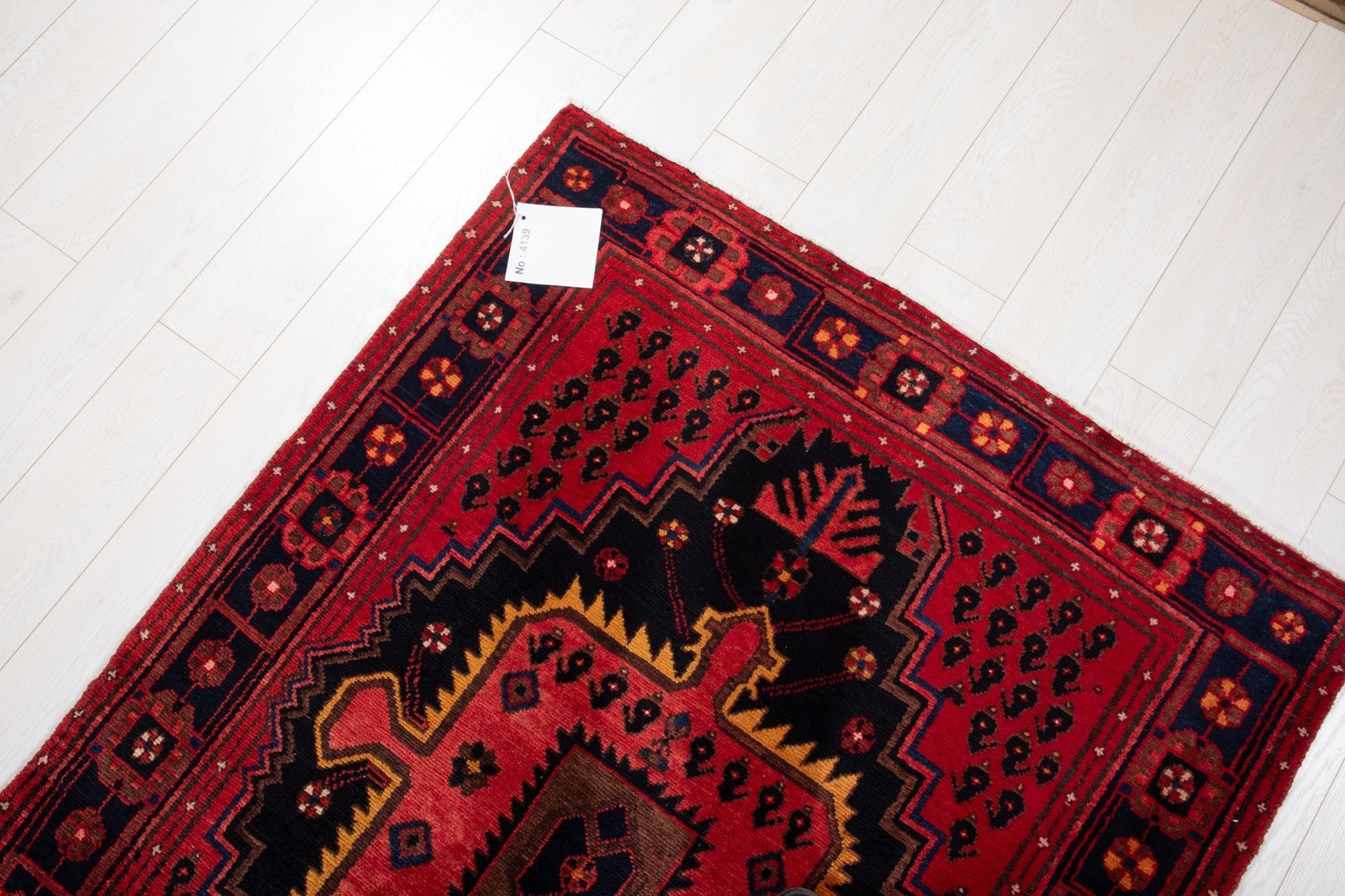 Hand-Knotted Vintage Wool Runner Rug – 9' 9" x 3' 9" (298 x 114 cm) - Yasi & Fara