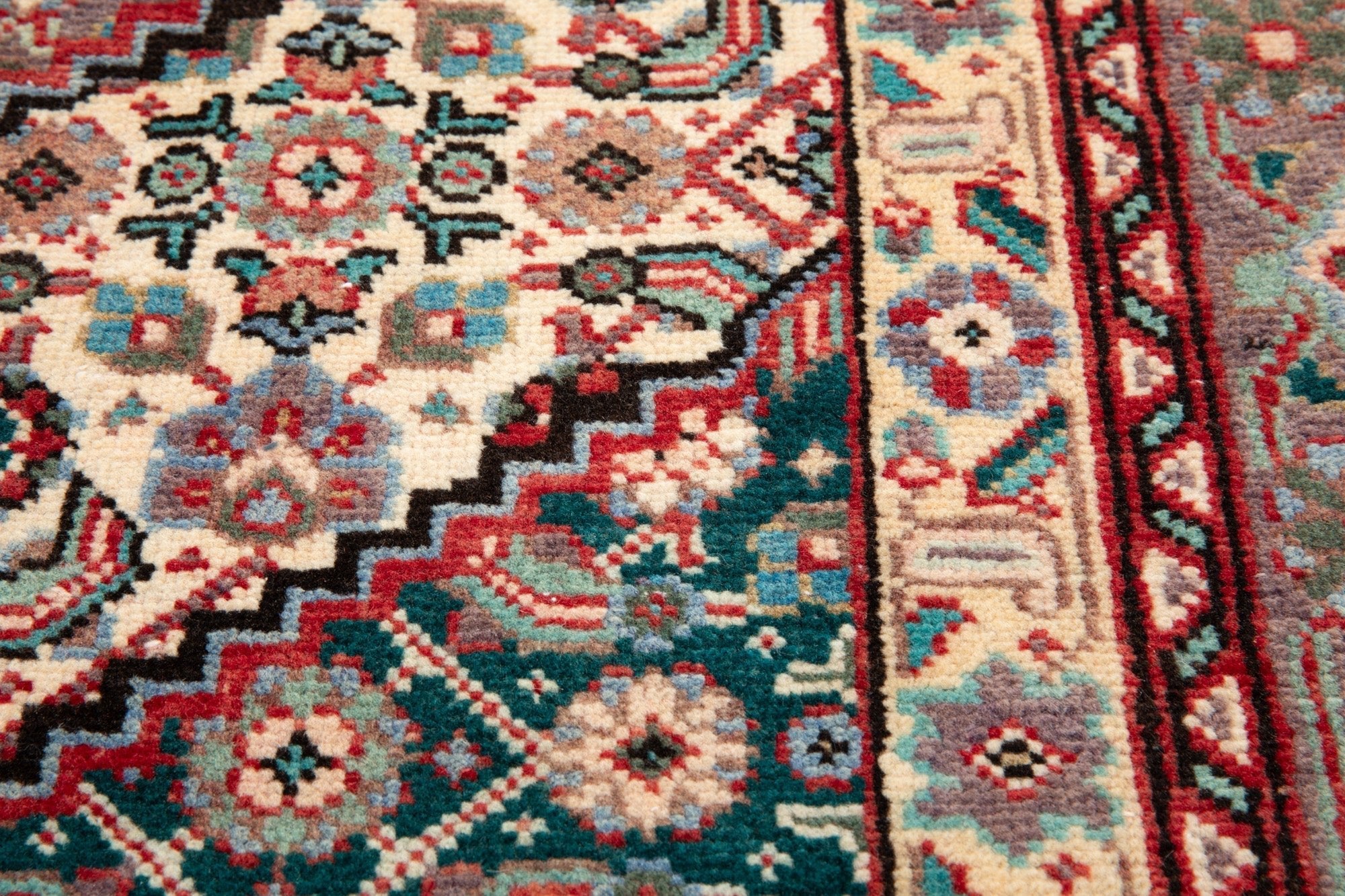 Hand-Knotted Vintage Large Wool Area Rug – 9' 11" x 6' 6" (302 x 199 cm) - Yasi & Fara