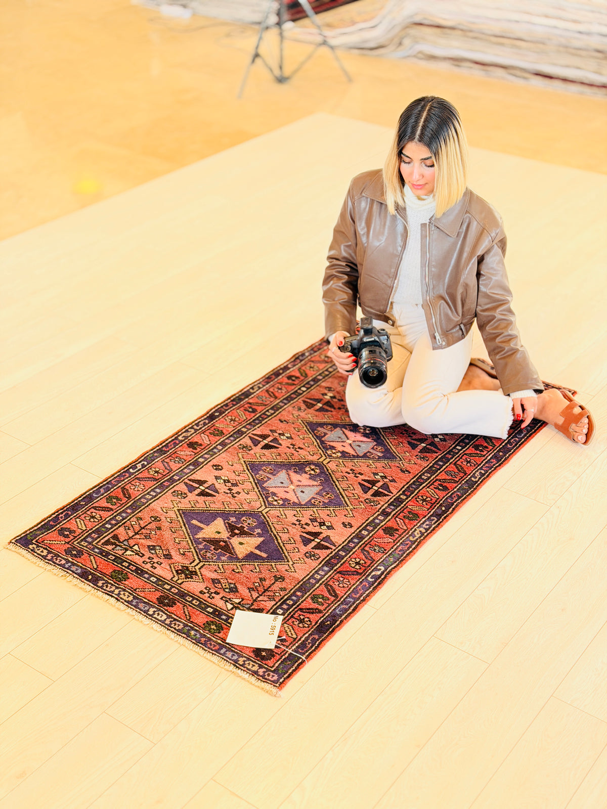Small Vintage Rust Red Rug – 5' 0" x 2' 9" (153 x 85 cm)