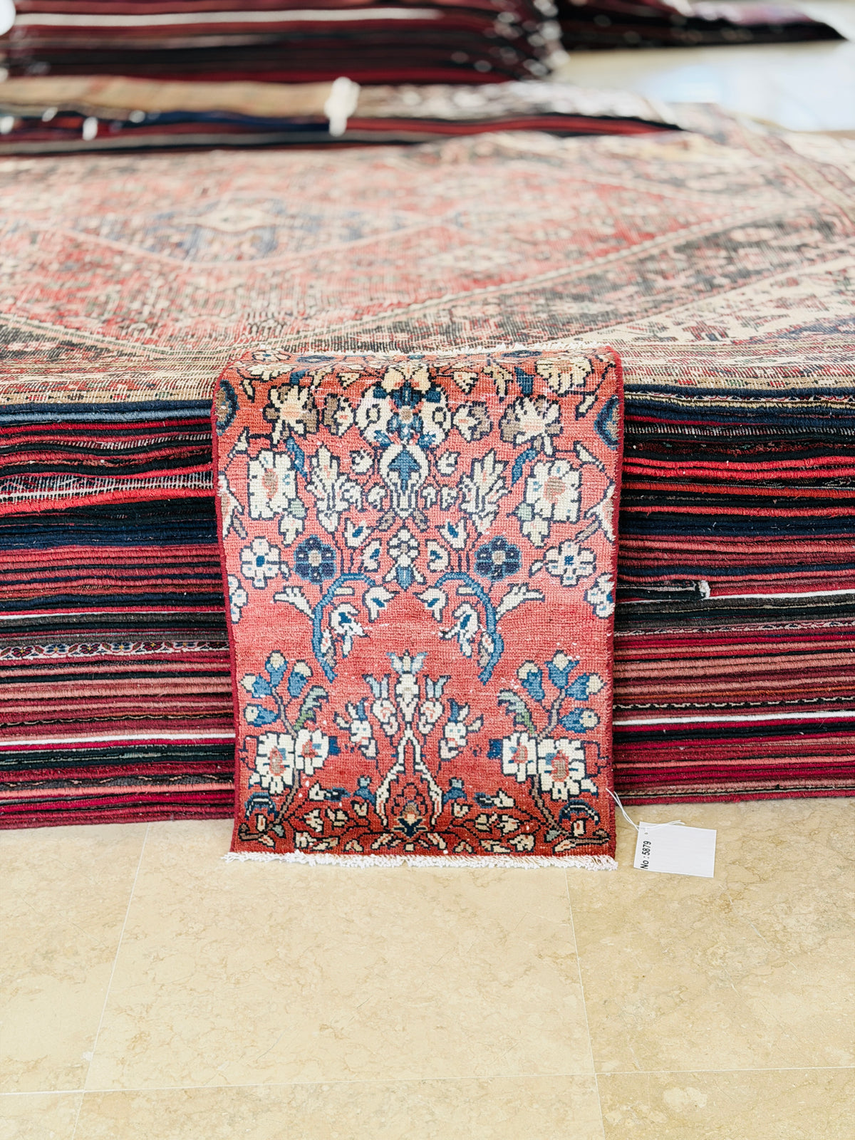 Small Antique Red Rug – 3' 1" x 1' 9" (95 x 54 cm)