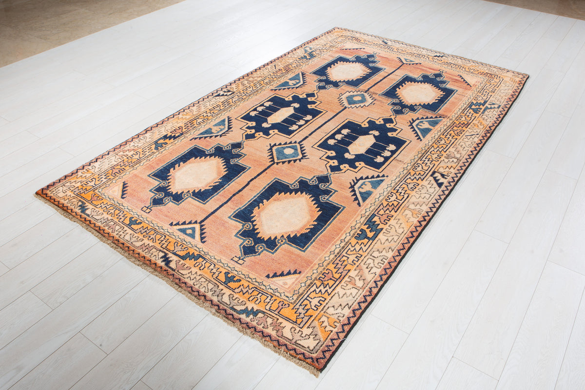 Collectible Antique Copper Hand-Knotted Wool Rug – 8' 2" x 4' 10" (250 x 148 cm)