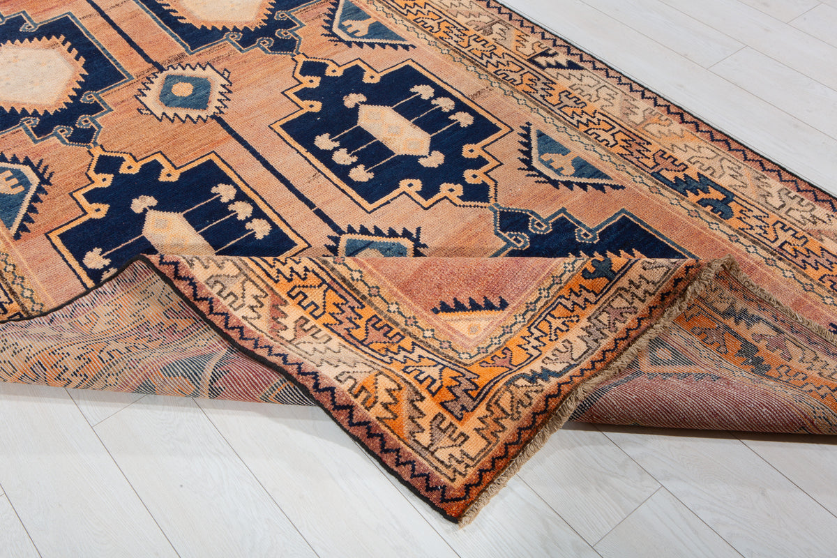Collectible Antique Copper Hand-Knotted Wool Rug – 8' 2" x 4' 10" (250 x 148 cm)