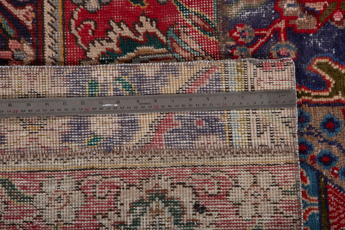 Vintage Multicolour Hand-Knotted Patchwork Rug – 6' 11" x 5' 0" (212 x 152 cm)