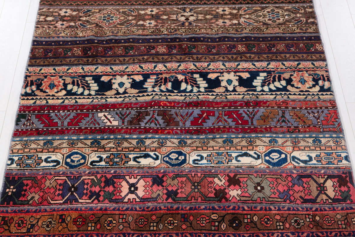 Vintage Multicolour Hand-Knotted Patchwork Rug – 7' 1" x 4' 11" (217 x 150 cm)
