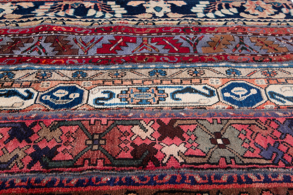Vintage Multicolour Hand-Knotted Patchwork Rug – 7' 1" x 4' 11" (217 x 150 cm)