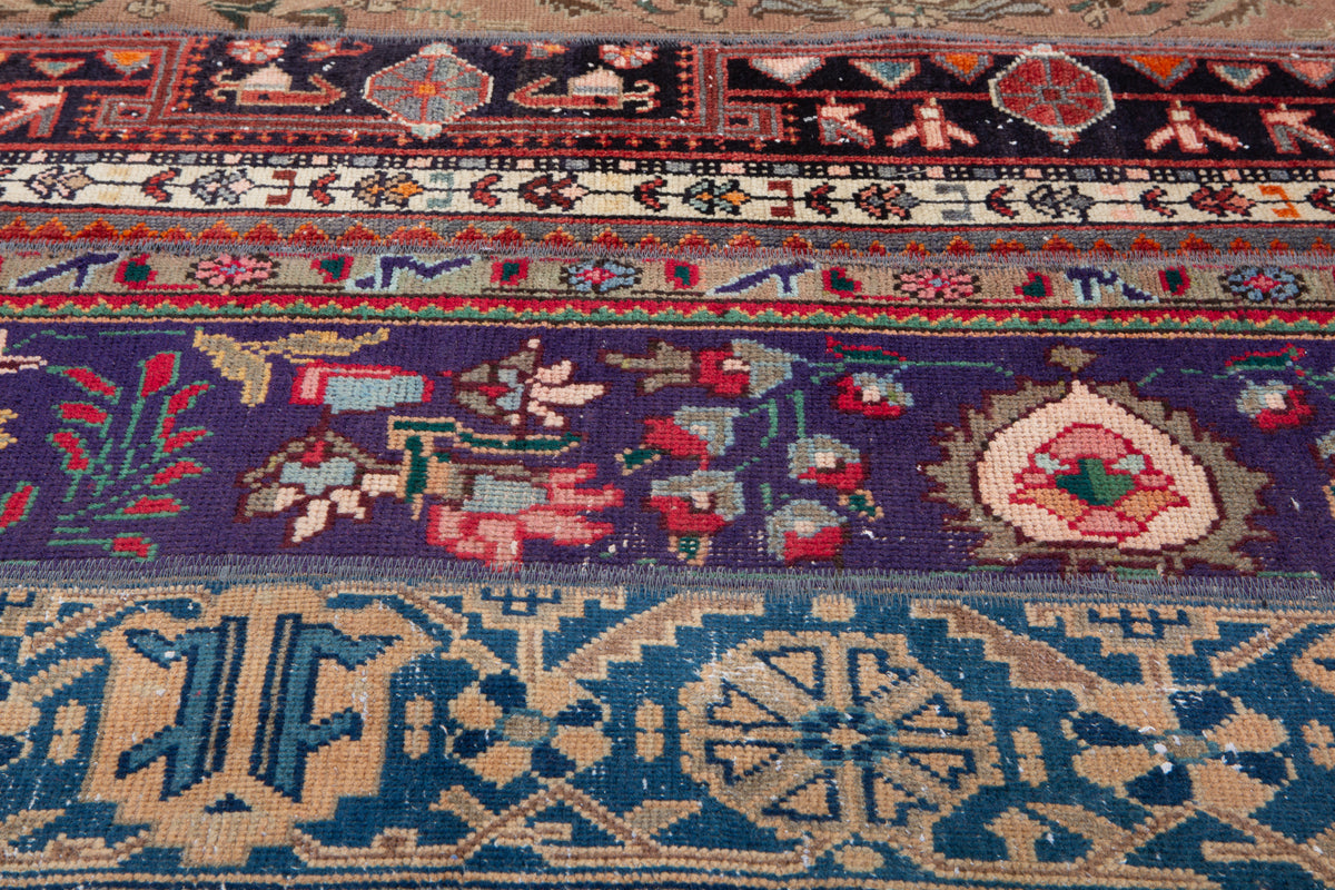 Vintage Multicolour Hand-Knotted Patchwork Rug – 7' 10" x 5' 7" (240 x 171 cm)