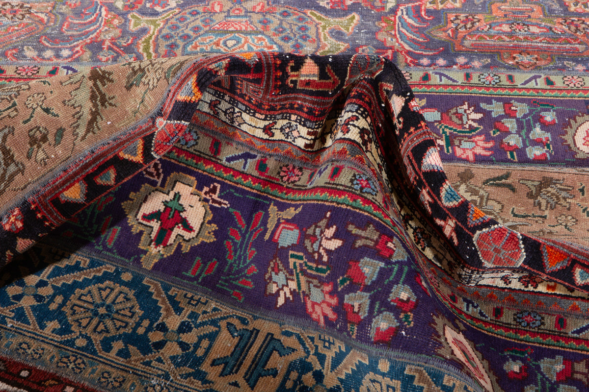 Vintage Multicolour Hand-Knotted Patchwork Rug – 7' 10" x 5' 7" (240 x 171 cm)