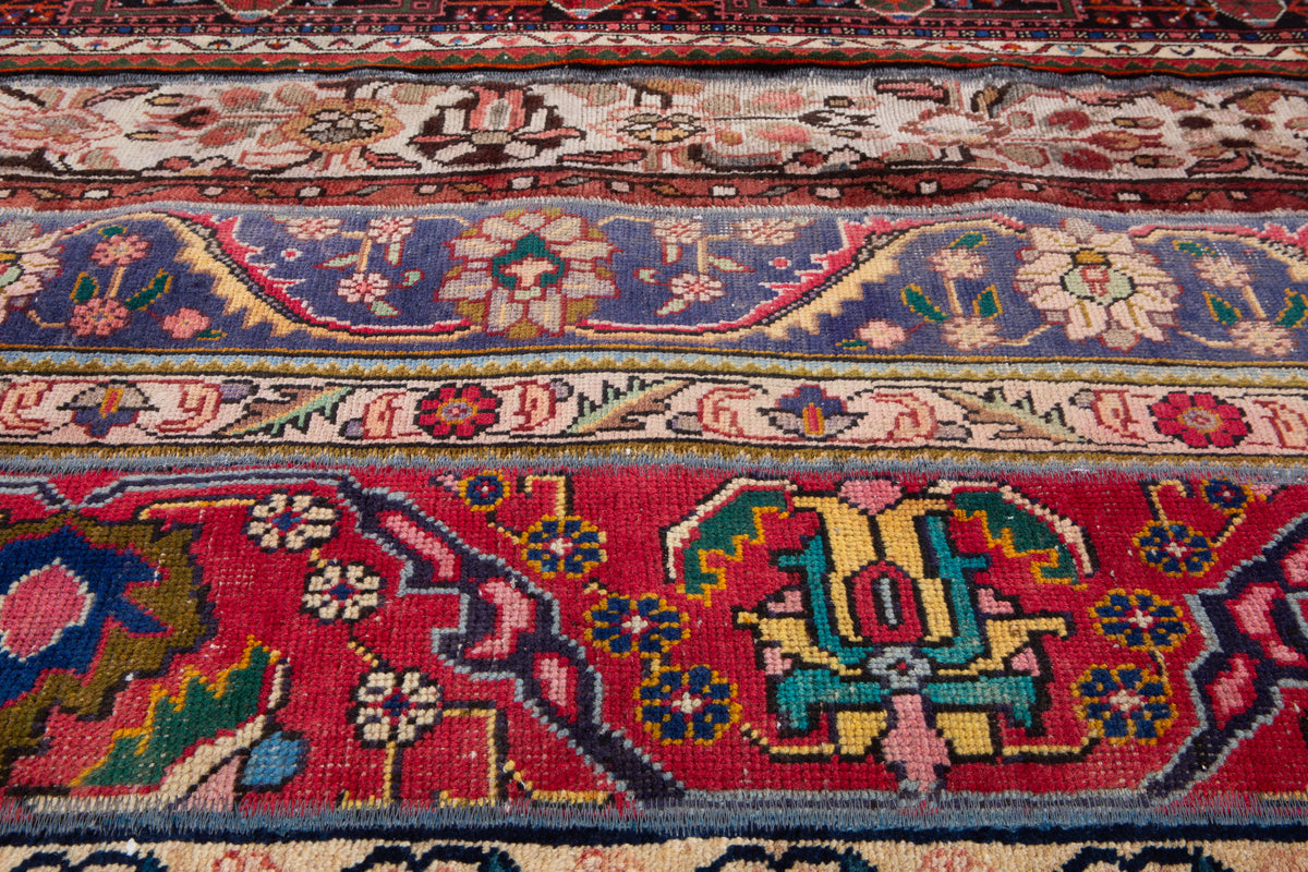 Vintage Multicolour Hand-Knotted Patchwork Rug – 8' 0" x 5' 7" (243 x 170 cm)