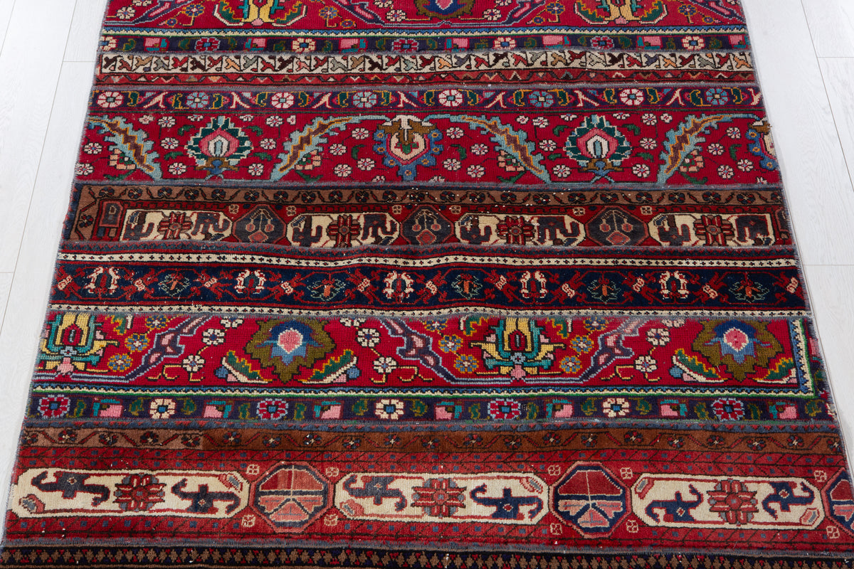 Vintage Multicolour Hand-Knotted Patchwork Rug – 6' 10" x 4' 11" (208 x 151 cm)