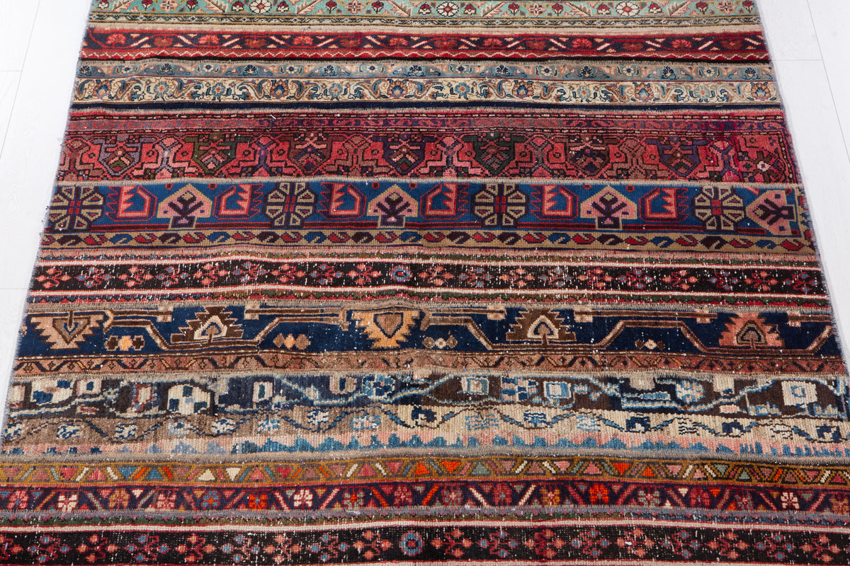 Vintage Multicolour Hand-Knotted Patchwork Rug – 6' 8" x 5' 0" (202 x 152 cm)