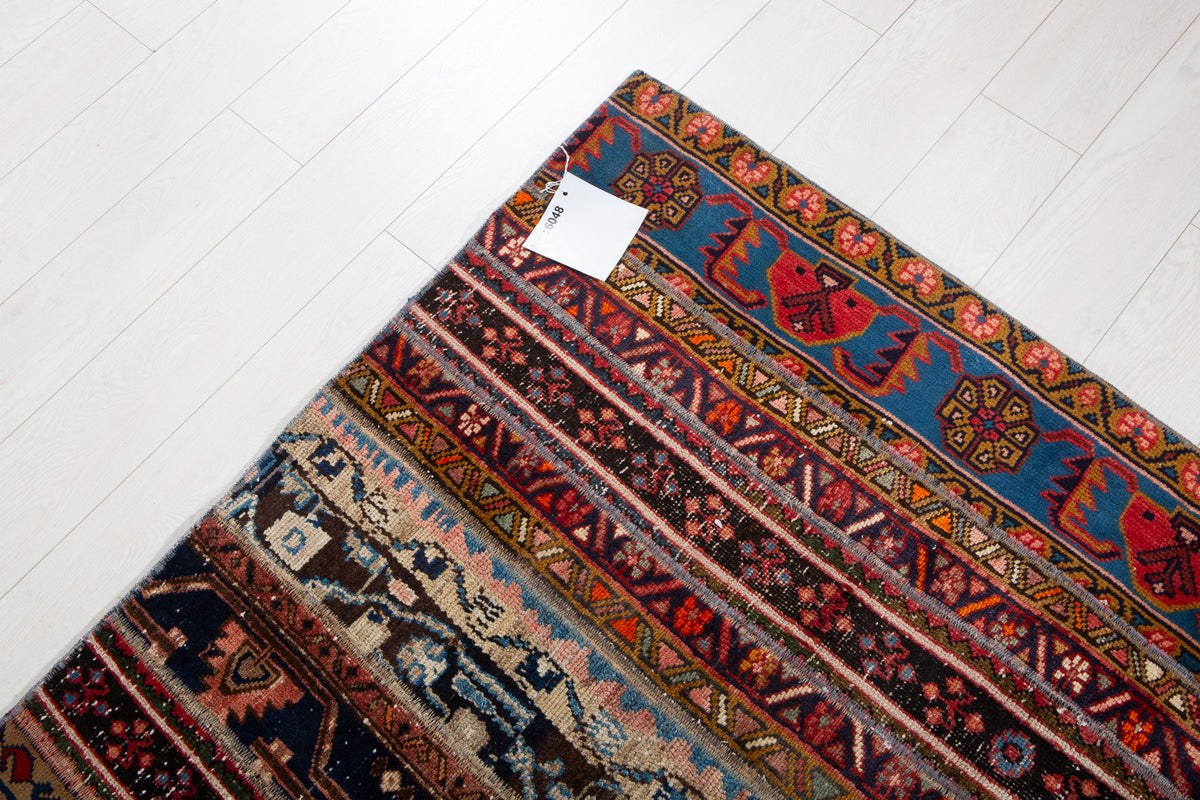 Vintage Multicolour Hand-Knotted Patchwork Rug – 6' 8" x 5' 0" (202 x 152 cm)