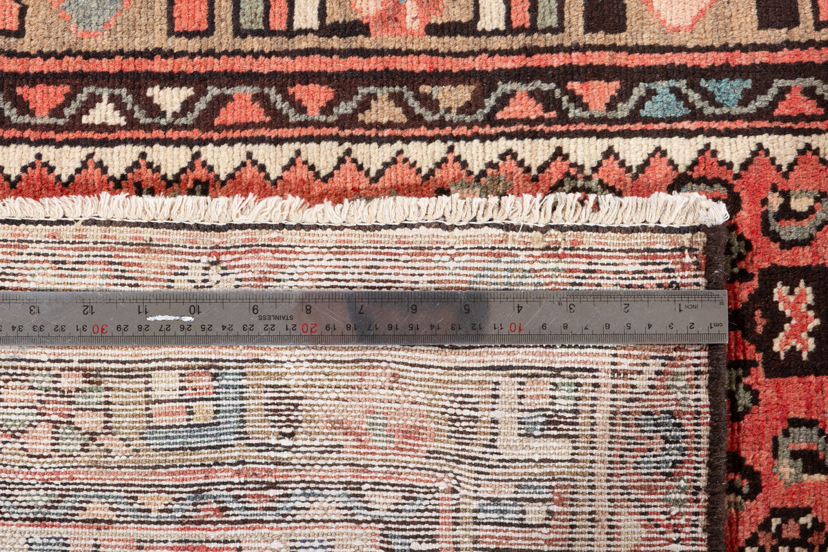 Vintage Floral Medallion Runner Rug, Bright Red – 9' 5" x 3' 5" (287 x 103 cm)