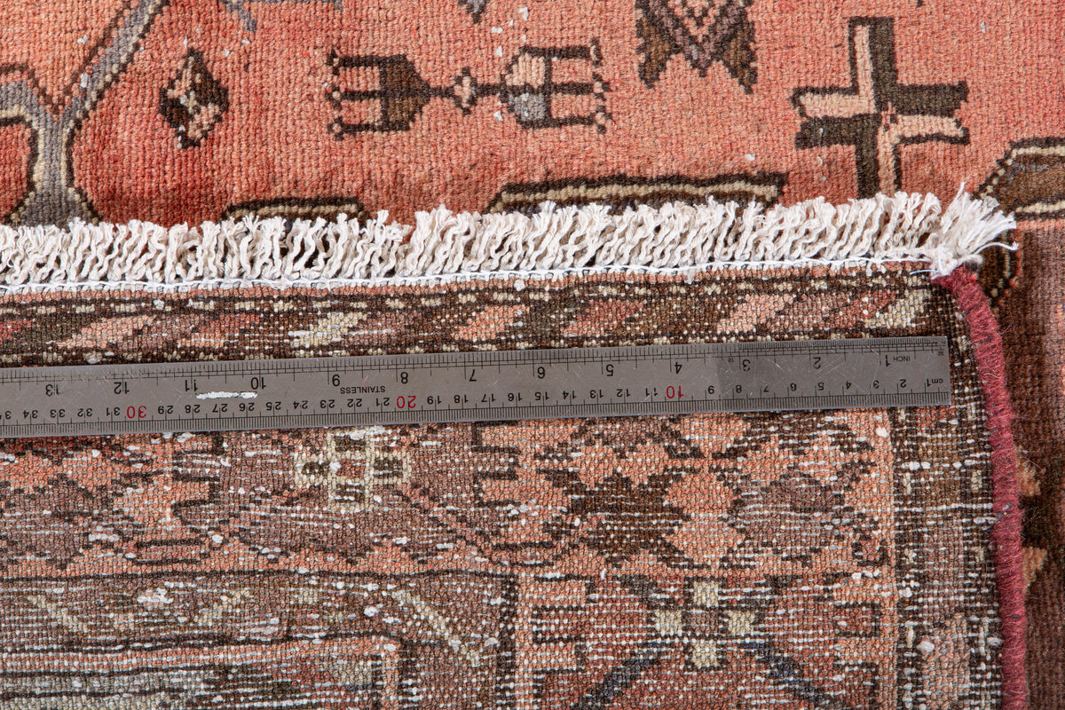 Vintage Rust Red & Rust Orange Hand-Knotted Wool Rug – 6' 3" x 4' 2" (191 x 128 cm)