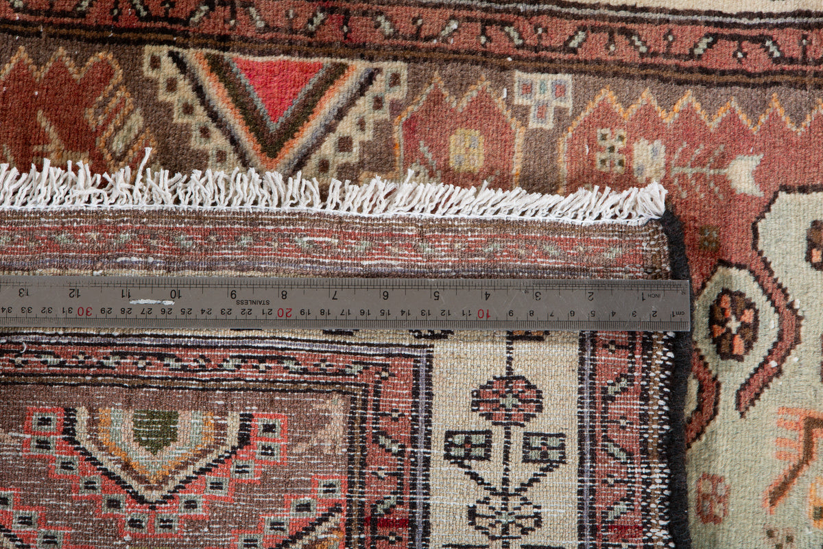 Tapis vintage en laine nouée à la main, rouge rouille – 5' 11" x 3' 6" (181 x 106 cm)