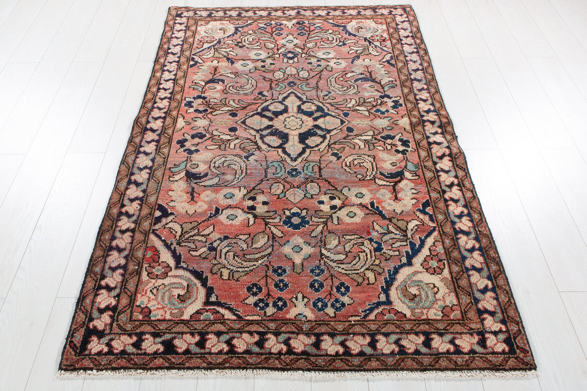 Antique Pink Hand-Knotted Wool Rug – 6' 3" x 4' 0" (191 x 123 cm)