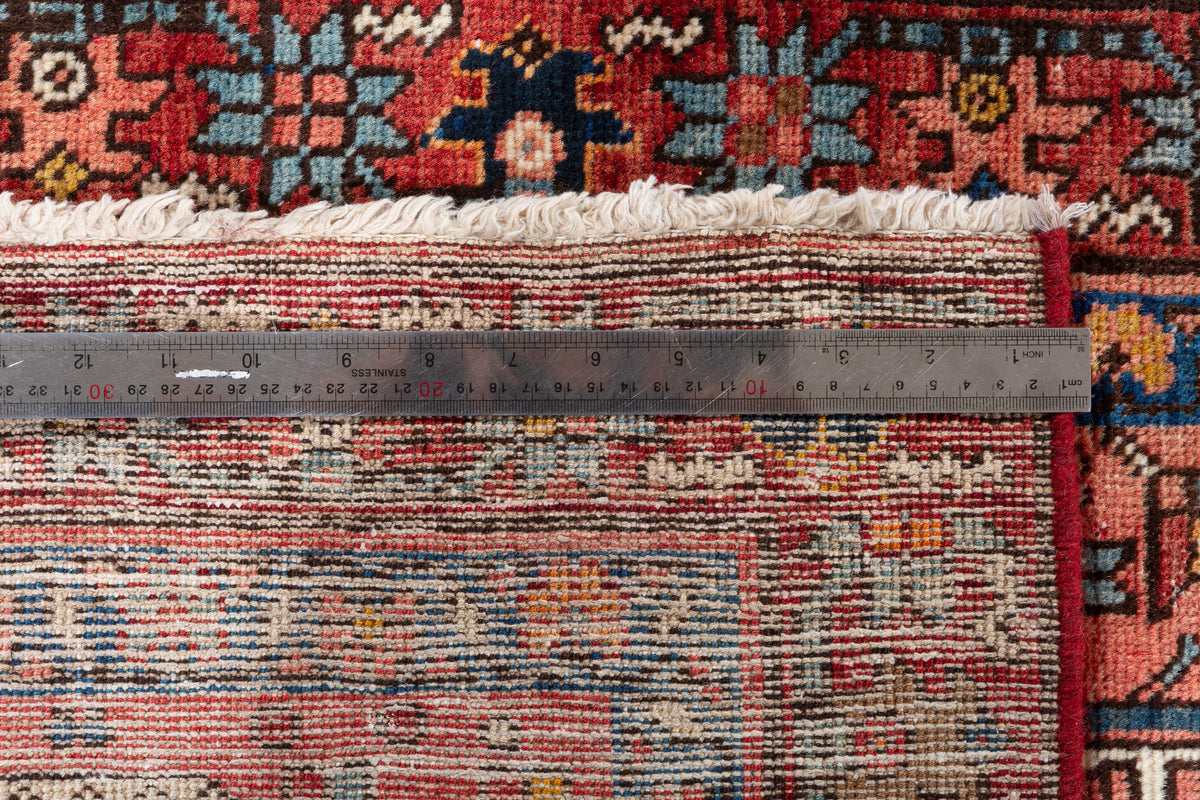 Antique Medallion Runner Rug, Faded Red – 10' 9" x 2' 9" (327 x 83 cm)