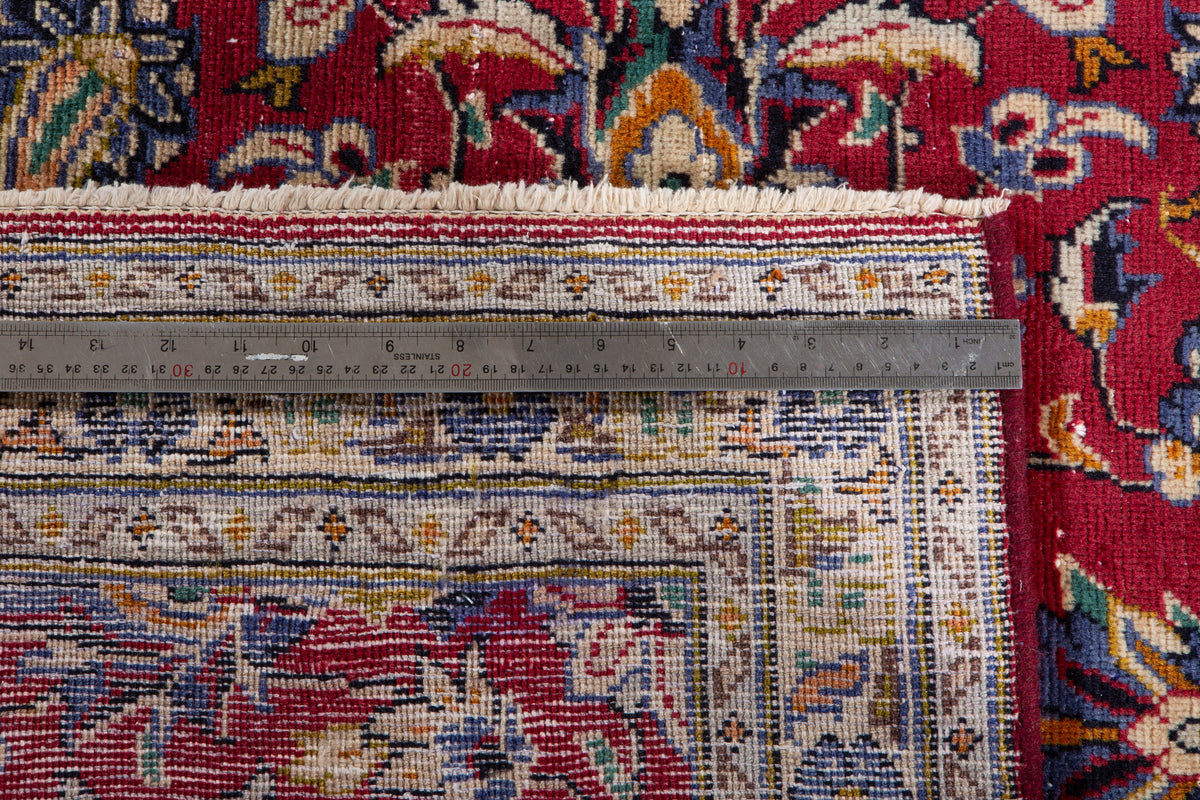 Small Antique Red Rug – 3' 7" x 3' 4" (110 x 101 cm)
