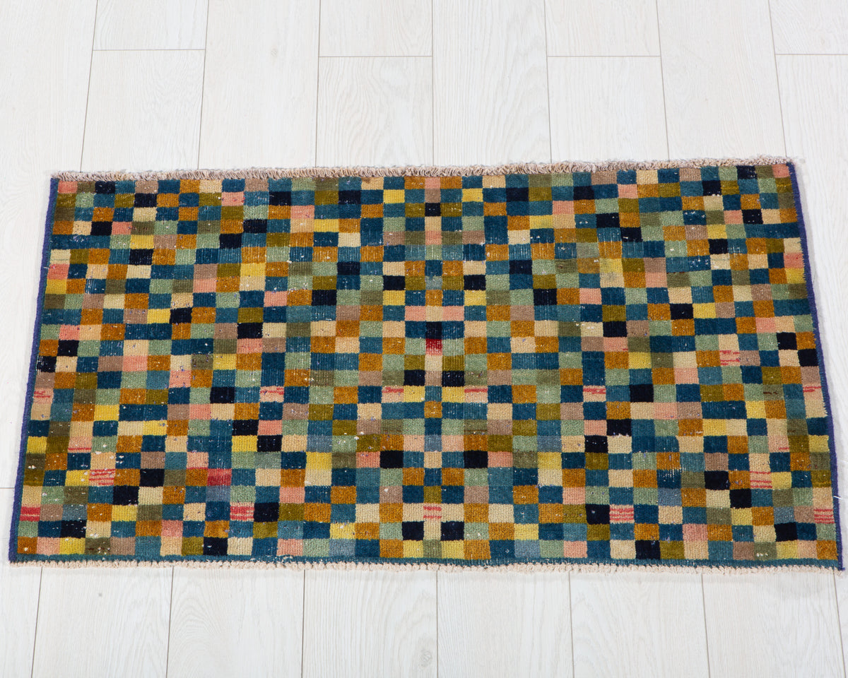 Mini Antique Multicolor Rug – 3' 1" x 1' 8" (93 x 52 cm)