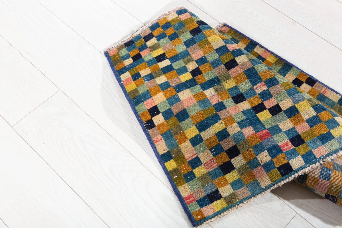 Mini Antique Multicolor Rug – 3' 1" x 1' 8" (93 x 52 cm)