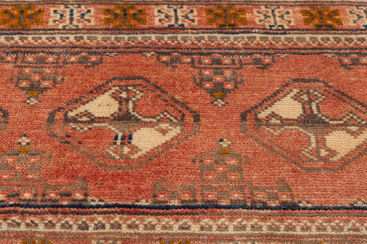 Small Antique Rust Red Rug – 2' 11" x 1' 10" (90 x 55 cm)