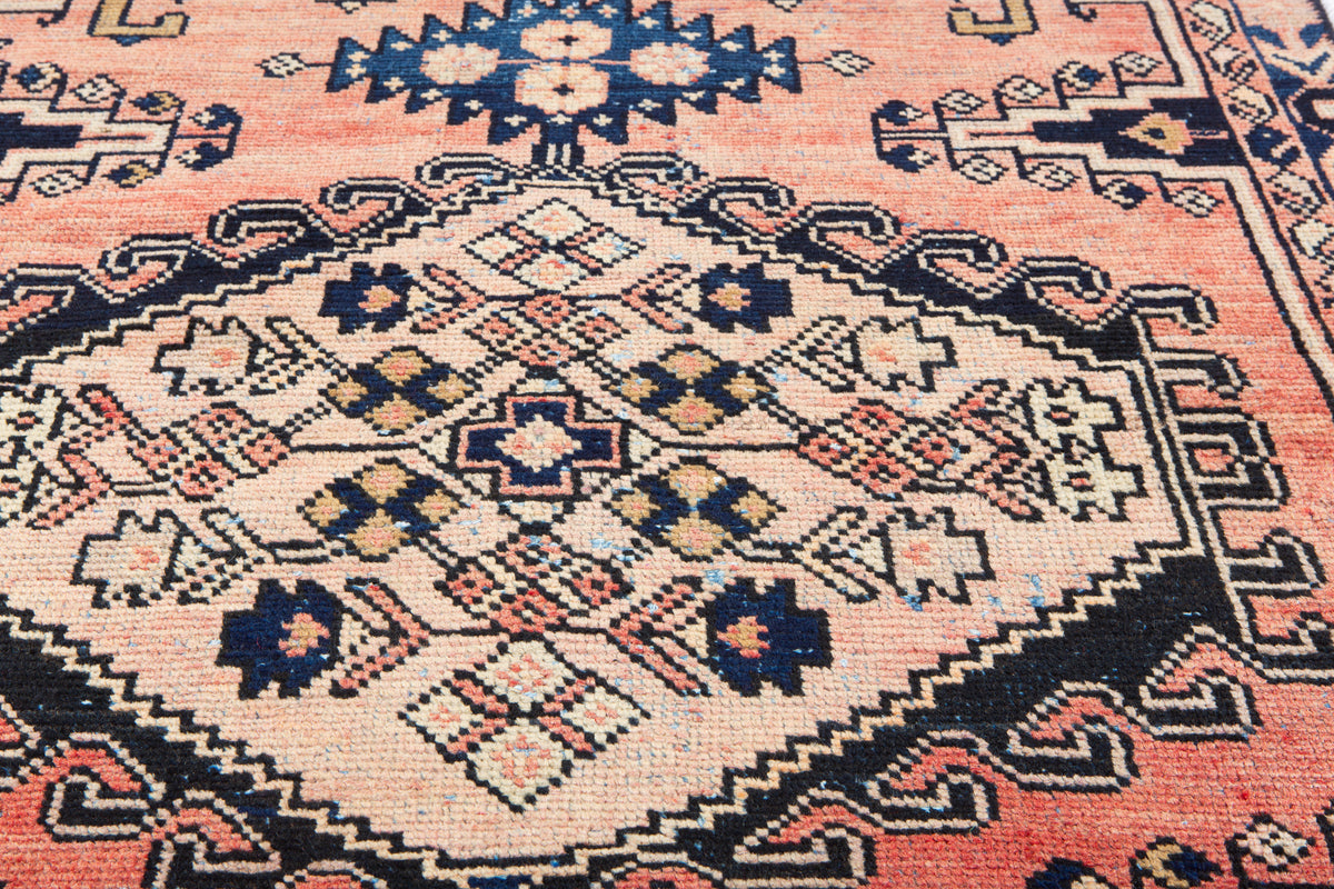 Small Antique Faded Orange-Red Rug – 4' 8" x 2' 10" (141 x 87 cm)