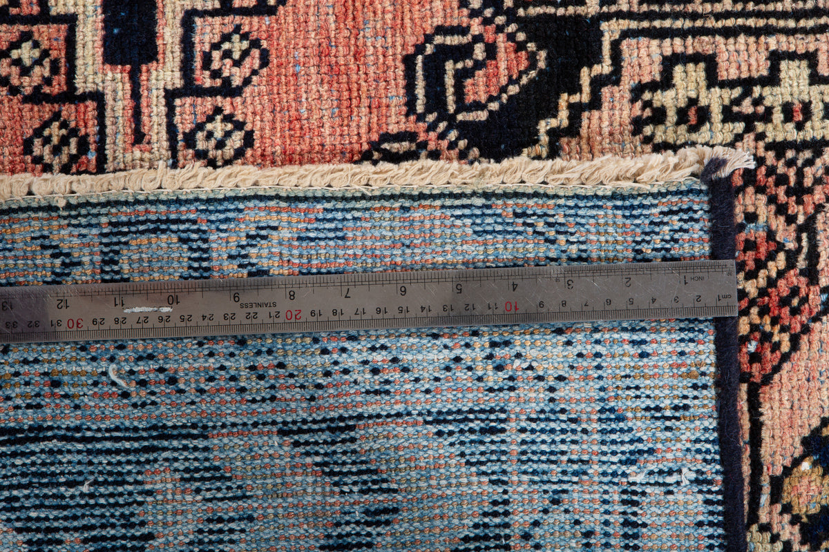Small Antique Faded Orange-Red Rug – 4' 8" x 2' 10" (141 x 87 cm)