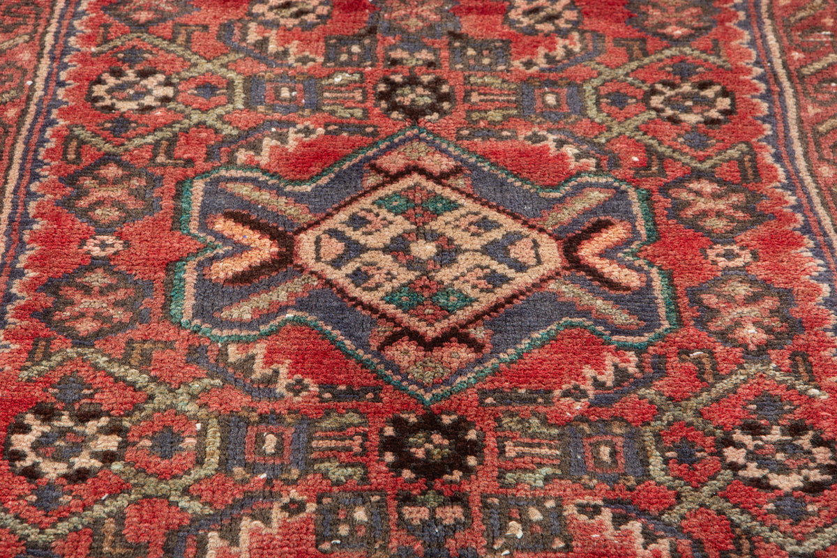 Small Antique Faded Rust Red Rug – 3' 10" x 2' 4" (118 x 71 cm)