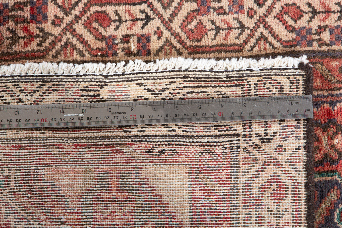 Small Antique Faded Rust Red Rug – 3' 10" x 2' 4" (118 x 71 cm)