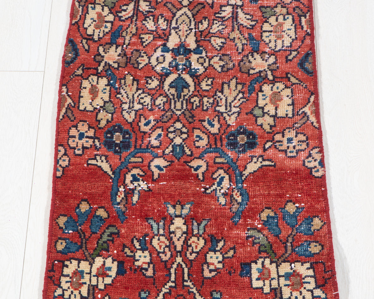 Small Antique Red Rug – 3' 1" x 1' 9" (95 x 54 cm)