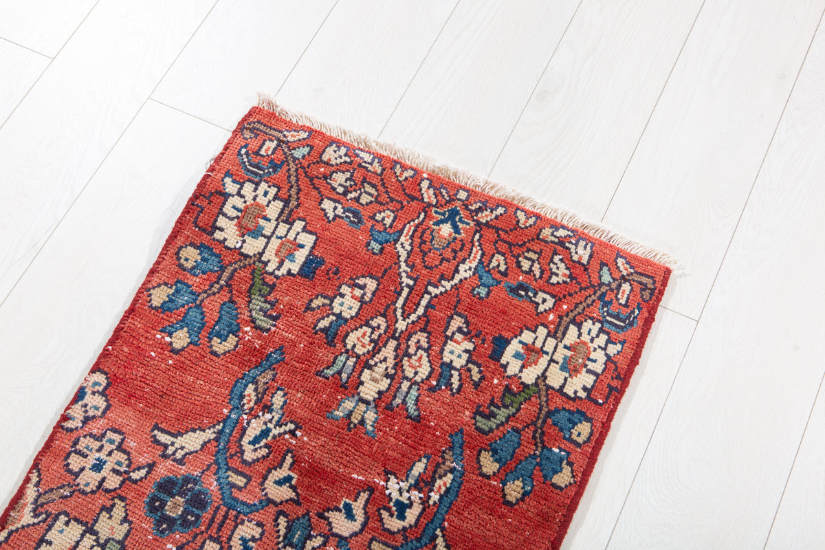 Small Antique Red Rug – 3' 1" x 1' 9" (95 x 54 cm)
