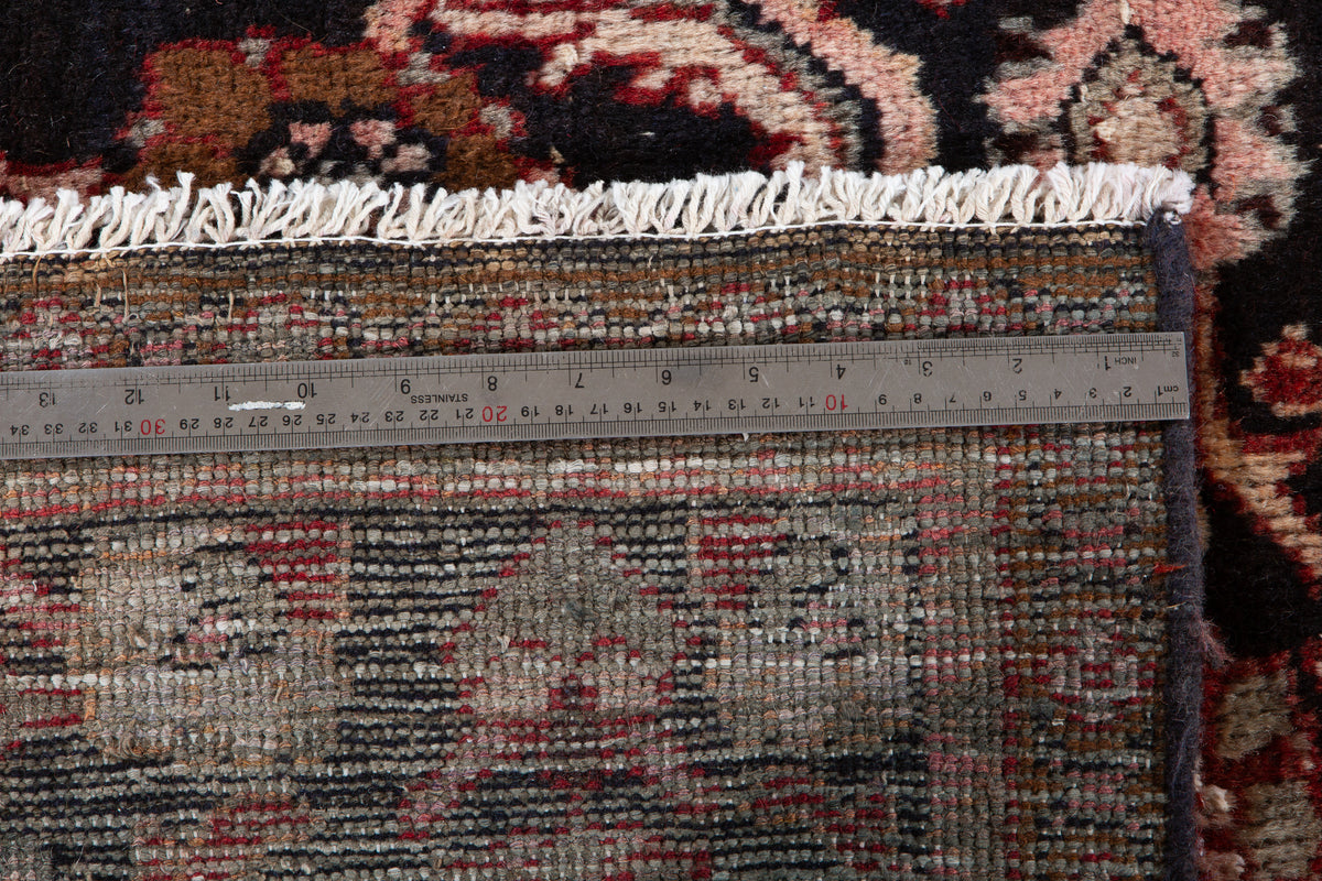 Antique Deep Navy Blue Area Rug – 8' 7" x 3' 8" (261 x 111 cm)