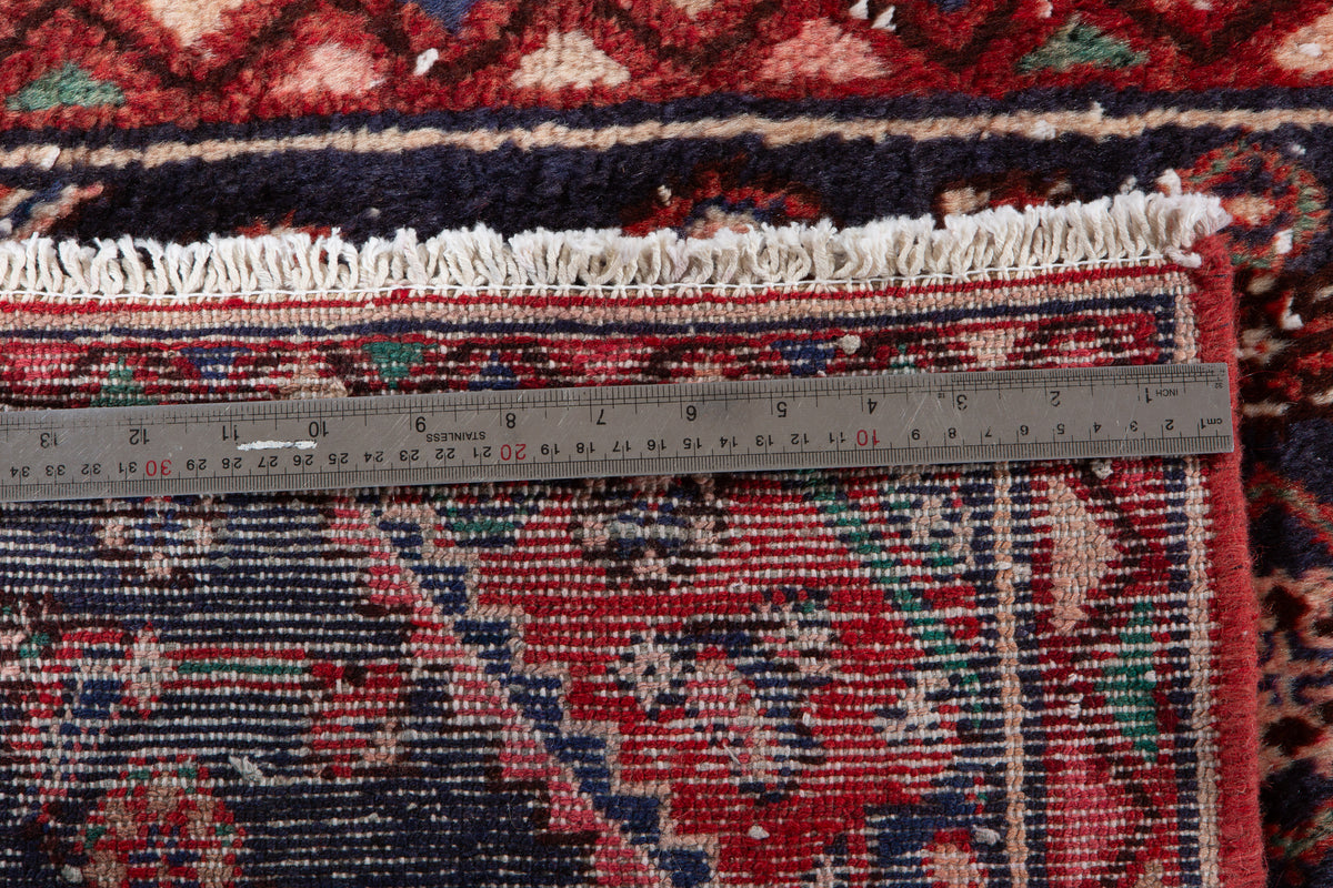 Vintage Deep Navy Blue Runner Rug – 8' 11" x 2' 9" (271 x 84 cm)